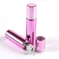 10ml Thick Electroplated Glass Essential Oil Perfume Roller Bottle with Ball