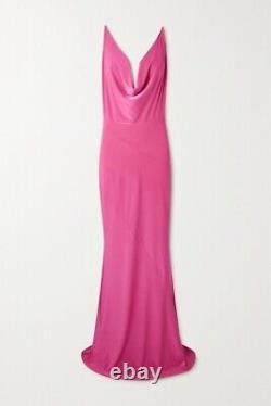 16ARLINGTON Pink Cowl Neck Low Back Etna Red Carpet Gown Dress NWT UK 10 SMALL