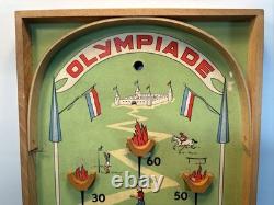 1928 Amsterdam Olympics Toy Pinball Olympiade Game Bagatelle Vintage Antique