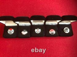 1964, BEATLES, Gum Ball Pin Set (9) Scarce / Vintage