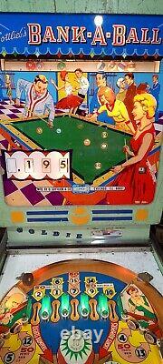 1965 Gottlieb Vintage Bank a Ball Pinball Machine in good working order
