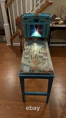 1965 Marx Pinball Machine Derby Horse Race Sweepstakes Floor Model Game Works