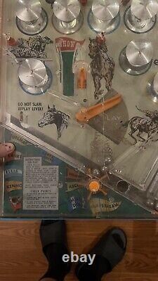 1965 Marx Pinball Machine Derby Horse Race Sweepstakes Floor Model Game Works