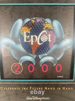 2000 Disney Wdw Epcot Globe Symbol Jumbo Pin 8x10 Framed Le 700