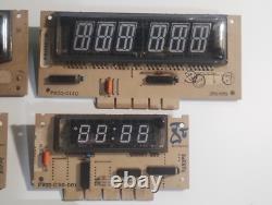 2x 6 digit + 2x 4 digit Gottlieb VFD alphanumeric pinball displays, tested