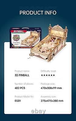 3D Pinball Machine Model Kit Vintage Style