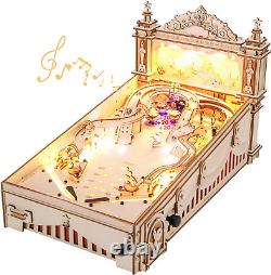 3D Pinball Machine Puzzle, Amusing Table Game, Mechanical Wooden Model Building