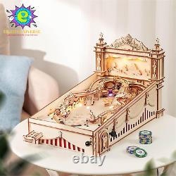 3D Pinball Machine Puzzle, Amusing Table Game, Mechanical Wooden Model Building