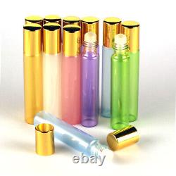 3ml 5ml 10ml Pearized Mass Color Glass Essential Oil Roller Bottles with Ball