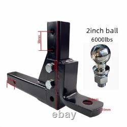 4pcs Set Trailer Hitch Towbar & Receiver Towing Adapter with 2 Ball -6000lbs UK