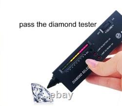 5.1ct Pear & Round Cut Lab-Created Diamond Test Pass 18K Gold Charm Necklace