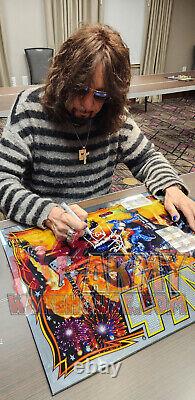 Ace Frehley SIGNED KISS STERN PINBALL Machine Backglass High Resolution Mirror