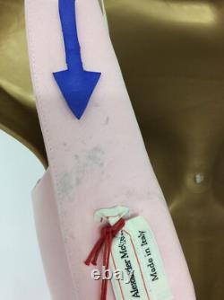 Alexander Mcqueen Pleated Silk Faille Gown Womens It38 Uk6 Ice Pink Rrp£3200 Br