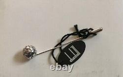Alfred Dunhill Tie Pin Golf Ball Sterling Silver in its Dunhill Presentation