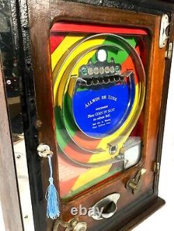 Antique Allwin De Luxe / Pinball Arcade Penny Machine Game / Art Deco / Working