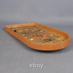 Antique Bagatelle Pinball Game Wood Metal Circus Clown Theme Early 1900s
