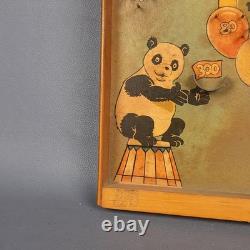 Antique Bagatelle Pinball Game Wood Metal Circus Clown Theme Early 1900s