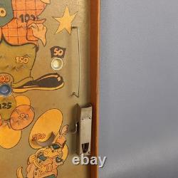 Antique Bagatelle Pinball Game Wood Metal Circus Clown Theme Early 1900s