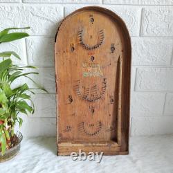 Antique Wooden Bagatelle Pinball Game Toy Kids Props With Manual at Back WN682