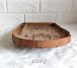 Antique Wooden Bagatelle Pinball Game Toy Kids Props With Manual at Back WN682