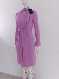 BNWT Shanghai Tang'Cady' Dress Size UK 8 10 EU 36 38 Pink Waist-Tie Midi £1065