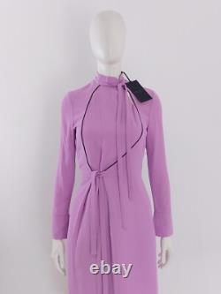 BNWT Shanghai Tang'Cady' Dress Size UK 8 10 EU 36 38 Pink Waist-Tie Midi £1065