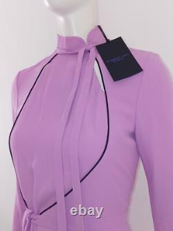 BNWT Shanghai Tang'Cady' Dress Size UK 8 10 EU 36 38 Pink Waist-Tie Midi £1065