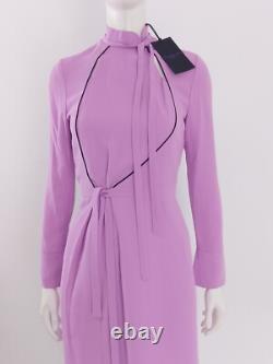 BNWT Shanghai Tang'Cady' Dress Size UK 8 10 EU 36 38 Pink Waist-Tie Midi £1065