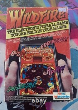 BOXED VINTAGE PALITOY WILDFIRE HANDHELD ELECTRONIC PINBALL GAME Working