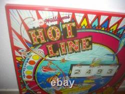 Backglass for pinball Hot Line (Williams, 1966)