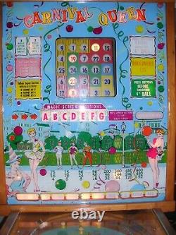 Bally Bingo Pinball Machine Carnival Queen