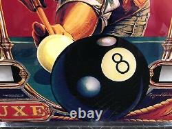 Bally Eight Ball Deluxe Pinball Machine Game Backglass