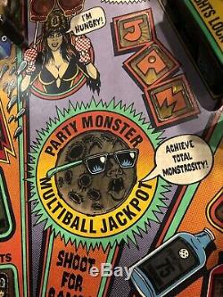 Bally Elvira And The Party Monsters Pinball Machine Populated Playfield. Works