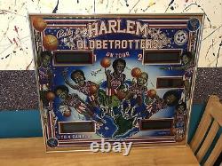 Bally Harlem Globetrotters On Tour Pinball Machine back glass Original 1980s