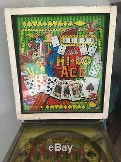 Bally Hi Low Ace 1973 Pinball machine Part Restored Coin Operated Read Details