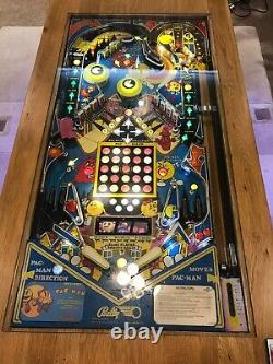 Bally Pac-Man Pinball Machine Coffee Table Oak Table 1981 Play Field