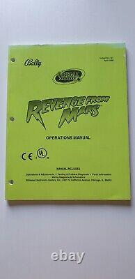 Bally Revenge From Mars Operations Manual ORIGINAL