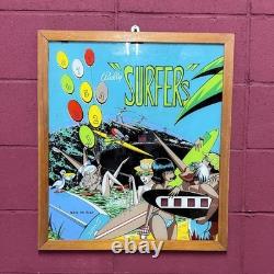 Bally Surf Scene Pinball Back Glass? Vintage Arcade Art, Used