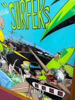 Bally Surf Scene Pinball Back Glass? Vintage Arcade Art, Used