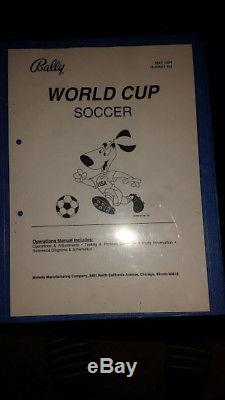 Bally World Cup Soccer 1994 Pinball Machine Good Working Order