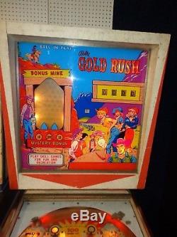 Bally gold rush pinball machine (rare)