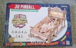 Brand New Pinball Machine Puzzle 3D DIY Wooden Model LED Self Assemble, Unopened