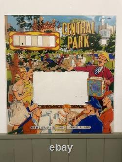 Central Park By Gottlieb Pinball Back Flash 1966