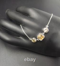 Certified 5Ct Champagne Diamonds Chain Bracelet, FREE Diamond studs