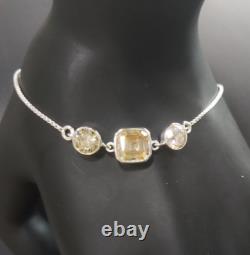 Certified 5Ct Champagne Diamonds Chain Bracelet, FREE Diamond studs