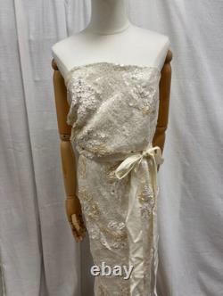 Champagne Bloom Column Gown