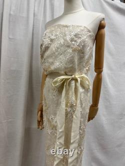 Champagne Bloom Column Gown