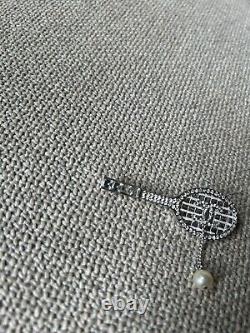 Chanel Tennis Racket Ball Brooch Pin