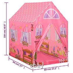 Children Play Tent with 250 Balls Pink 69x94x104 cm