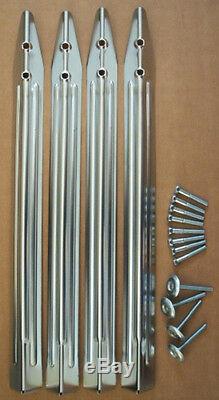 Chrome leg set for Bally Williams Pinball machines with bolts, levellers & nuts